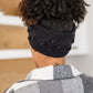 Pom Knit Headwrap In Black