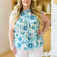 Possibly Maybe Floral Mock Neck Blouse
