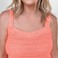 Davi & Dani Knit Peplum Tank Top