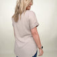Zenana Rolled Sleeve Boat Neck Top