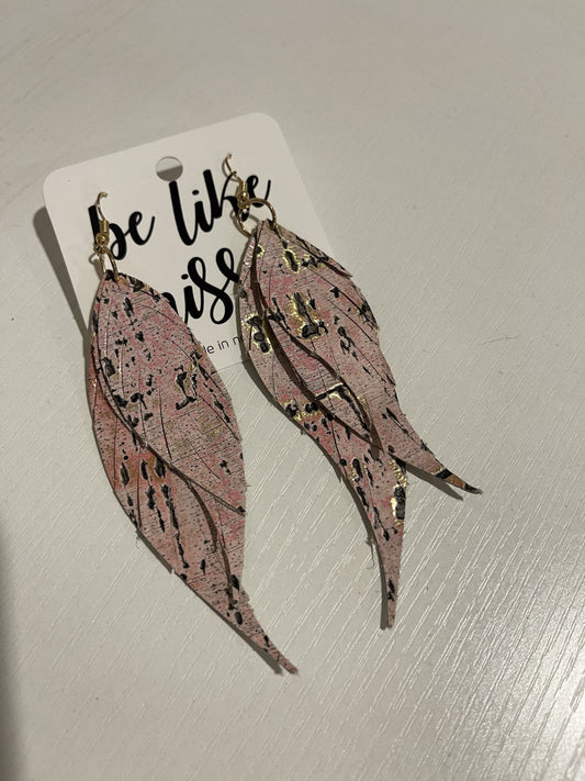 Handmade Light pink angel earrings