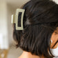 Rectangle Claw Clip in Matte Ivory