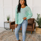 Relax With Me Knit Top in Aqua