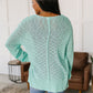 Relax With Me Knit Top in Aqua