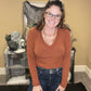 Long Sleeve V Neck Bodysuit