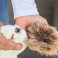 Rib Knit Beanie With Detachable Pom Pom In White