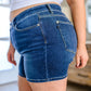 Riley Mid Rise Classic Denim Shorts