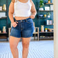 Riley Mid Rise Classic Denim Shorts