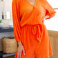 Roll With me Romper in Tangerine