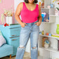 Rose High Rise 90's Straight Jeans in Light Wash