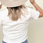 Gigio Cropped T-Shirt with Sequin Pocket and Tie Front