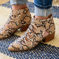 Sadie Ankle Boots In Snakeskin