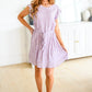 Sandra Striped Flutter Sleeve Dress