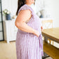 Sandra Striped Flutter Sleeve Dress