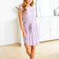 Sandra Striped Flutter Sleeve Dress