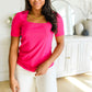 Sentimental Feelings Square Neck Top in Fuchsia