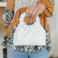 Serena Scrunchie Bag in White