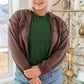 She's Got Game Cropped Jacket in Brown