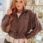 She's Got Game Cropped Jacket in Brown