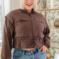 She's Got Game Cropped Jacket in Brown