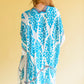 Side Trip Draped Kimono in Teal
