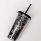 Silver Glitter Travel Cup