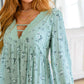 Sing Sweetly Lace Trim Floral Dress