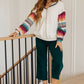 Skip and A Hop Rainbow Sleeve Half Zip Hoodie