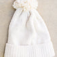 Slouchy Boucle Pom Beanie In Ivory