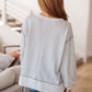 So Compelling Contrast Detail Pullover