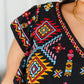 Sophia Embroidered Blouse in Black