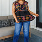 Sophia Embroidered Blouse in Black