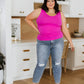 Standard Issue Seamless Longline Tank in Hot Pink