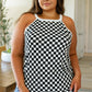 Start the Races Checkered Halter Top