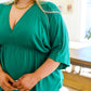 Storied Moments Draped Peplum Top