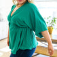 Storied Moments Draped Peplum Top