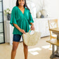 Storied Moments Draped Peplum Top