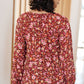 Sunday Brunch Blouse in Rust Floral