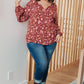 Sunday Brunch Blouse in Rust Floral