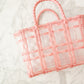 Sunny Days Woven Tote in Pink