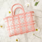 Sunny Days Woven Tote in Pink