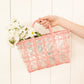 Sunny Days Woven Tote in Pink
