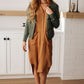 Climbing Vine Cable Knit Cardigan in Green