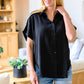 Sweet Simplicity Button Down Blouse in Black