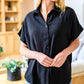 Sweet Simplicity Button Down Blouse in Black