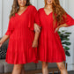 Sweet and Spicy Flutter Sleeve Dress