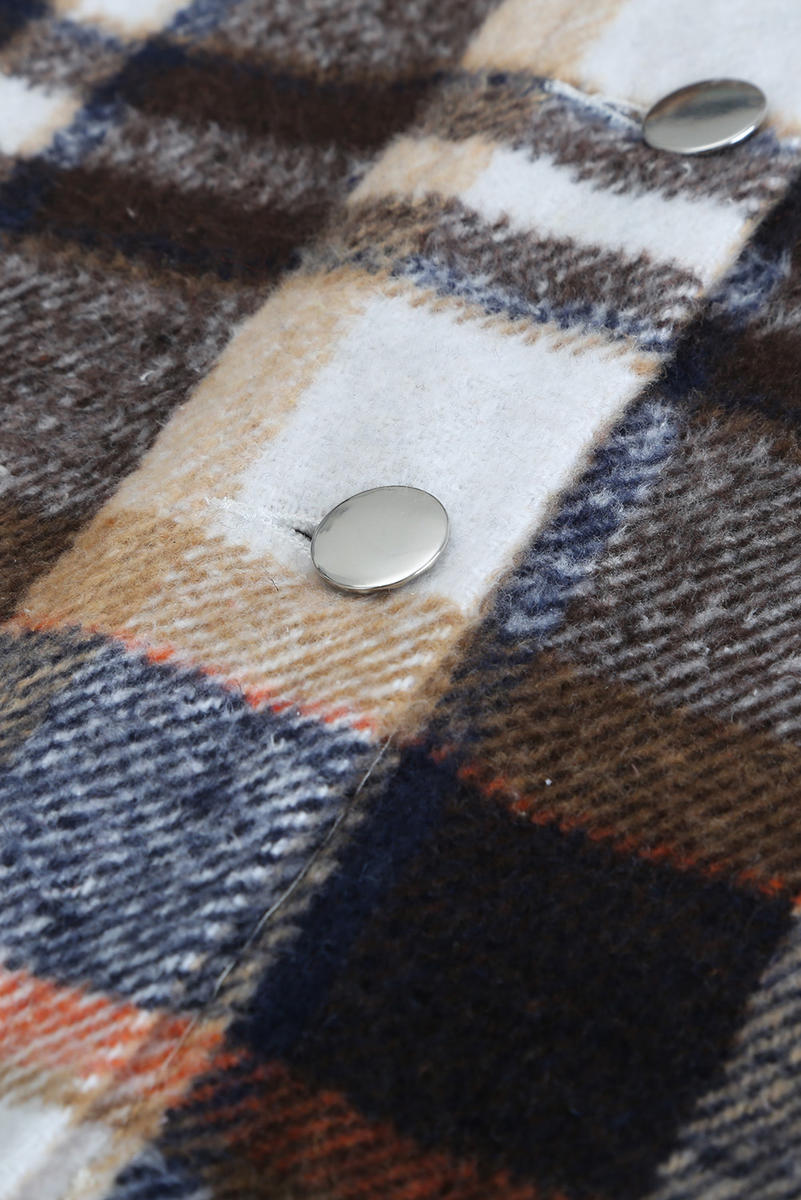 Plaid Flannel Shacket With Pockets