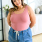 The Basics Reversible Longline Tank in Dusty Rose