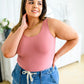 The Basics Reversible Longline Tank in Dusty Rose