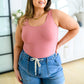 The Basics Reversible Longline Tank in Dusty Rose